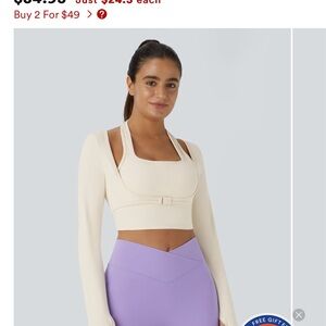 Halara Softly Zero Yoga Sports Top in S